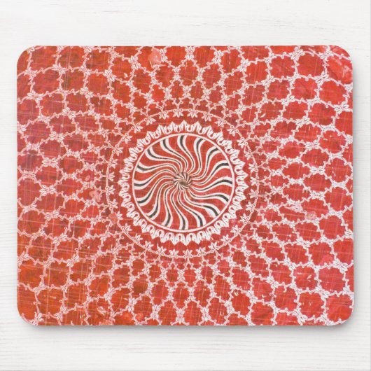 Schitterend rood kleurenontwerp op muismatje muismat (Voorkant)