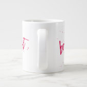 Schitterend! Rood spatten elke kleur Jumbo Mok (Achterkant)