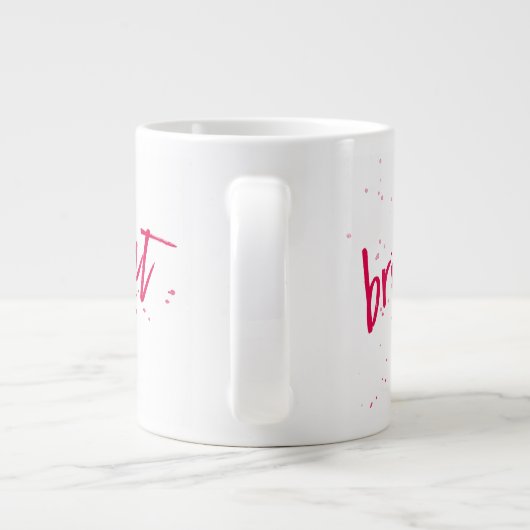 Schitterend! Rood spatten elke kleur Jumbo Mok (Achterkant)