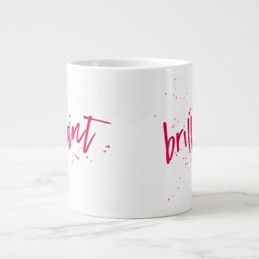 Schitterend! Rood spatten elke kleur Jumbo Mok (Voorkant)