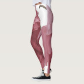 Schitterend roos met roze kleur en regendruppels leggings (Links)