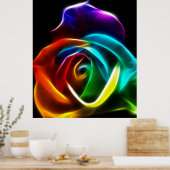 Schitterend Roos van kleuren nr. 3 Poster (Keuken)
