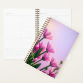 Schitterend roze bloempatroon planner (Display)