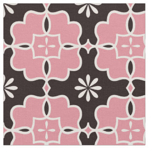 Schitterend roze en bruine Floral naadloos patroon Stof