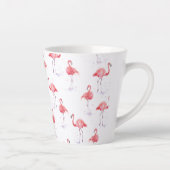 Schitterend roze flamingpatroon latte mok (Rechts)