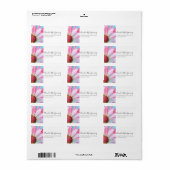 Schitterend Roze ventilator Sluiten Foto Label (Full Sheet)