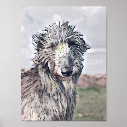 Schitterend Schots Deerhound-ontwerp Poster (Voorkant)