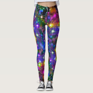 Schitterend sterveld over alle gedrukte Leggings
