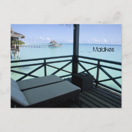 Schitterend strand op de maldiven briefkaart