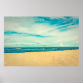 Schitterend tropisch strand en zee landschap poster (Voorkant)