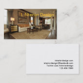 Schitterend versierd interieur visitekaartje (Voorkant / Achterkant)