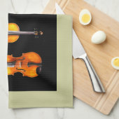 Schitterend Violin/Viola Kitchen Towel Design Theedoek (Quarter Fold)