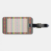 Schitterend vormig kleurrijk Aztec-patroon Bagagelabel (Achterkant horizontaal)