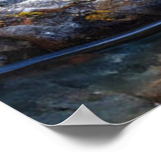 Schitterend watervallandschap poster (Hoek)