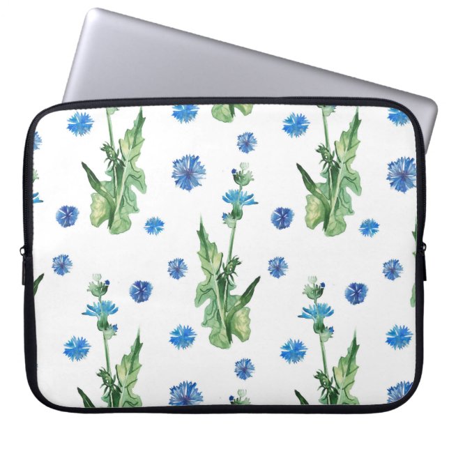 Schitterend waterverf-snijbloem laptop sleeve (Voorkant)