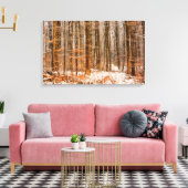 Schitterend winterbos met sneeuw canvas afdruk (Insitu (Woonkamer))