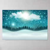 Schitterend winterlandschap poster (Voorkant)