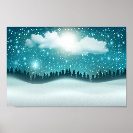 Schitterend winterlandschap poster (Voorkant)