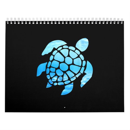 Schitterend Zee schildpad Silhouette van onderzee Kalender (Hoes)