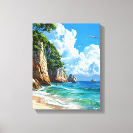 Schitterend Zeegezicht Canvas Afdruk