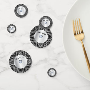 Schitterend zilver Diamond persoonlijk design Confetti