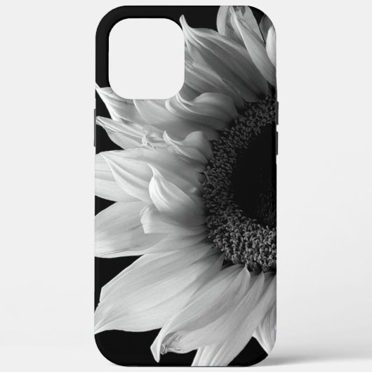Schitterend zonnebloemportret in zwart-wit Case-Mate iPhone case (Achterkant)