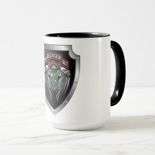 Schitterende 2e Bat 75e Ranger Regimental Scroll Mok (Voorkant rechts)