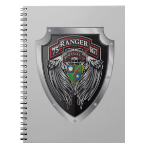 Schitterende 2e Bat 75e Ranger Regimental Scroll Notitieboek