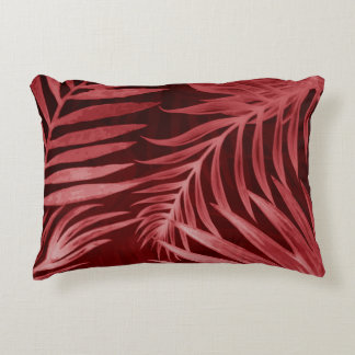 Schitterende abstracte kleurenroze en rode bloemen accent kussen