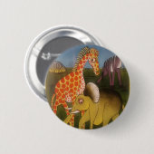 Schitterende Afrikaanse kleur van wilde dierenbesc Ronde Button 5,7 Cm (Voorkant /achterkant)