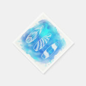 Schitterende blauwe Waterverf watersurfplanken kun Servetten (Hoek)