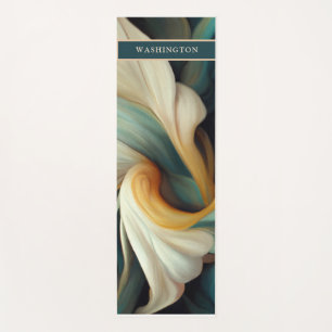 Schitterende Blauwgroen en cream Abstracte zwemmen Yogamat