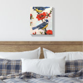 Schitterende Blauwvogels met schilderkunst Canvas Afdruk (Insitu (Slaapkamer))