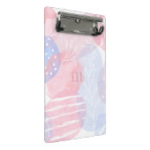 Schitterende Blush en blauwe Abstracte Waterverf v Mini Klembord (Schuin)