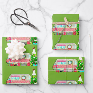 Schitterende camper Trailer Holiday Wrapping Inpakpapier Vel