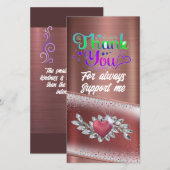 "Schitterende Dank" Bedankkaart (Voorkant / Achterkant)