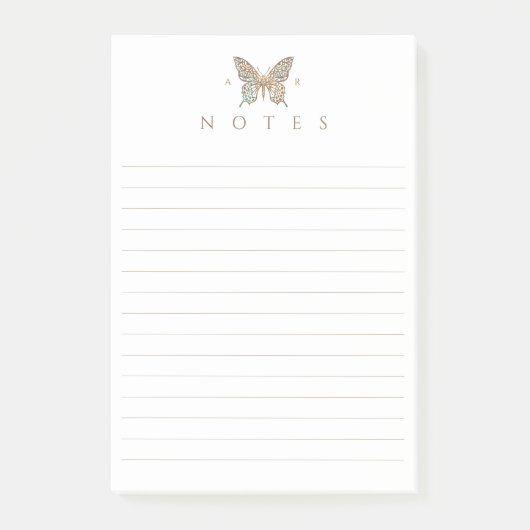 Schitterende  decoratieve vlinder met Logo Post-it® Notes (Voorkant)