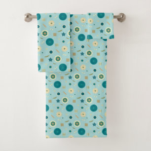 Schitterende diatoms handdoekset bad handdoek