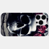 Schitterende Donkere en gotische Roos schedel Case-Mate iPhone Case (Achterkant (horizontaal))