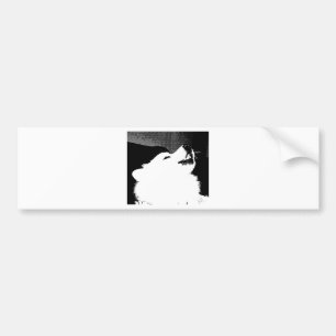 Schitterende drijfmest Witte hond Bumpersticker