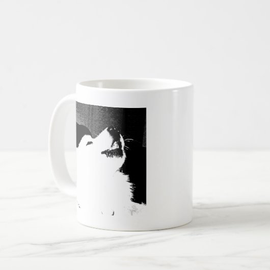 Schitterende drijfmest Witte hond Koffiemok (Voorkant links)