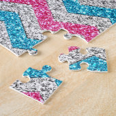 Schitterende, dunne zigzag legpuzzel (Zijkant)