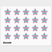 Schitterende, dunne zigzag ster sticker (Vel)