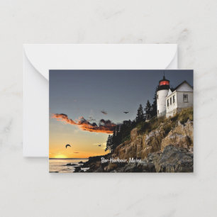 Schitterende foto van Bar Harbour, Maine Notitiekaartje