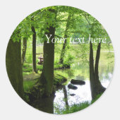 Schitterende foto van het landschap ronde sticker (Voorkant)