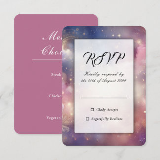 Schitterende Hemelse Sterrenstof Hemel Maaltijdkeu RSVP Kaartje