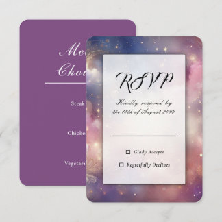 Schitterende Hemelse Sterrenstof Hemel Maaltijdkeu RSVP Kaartje