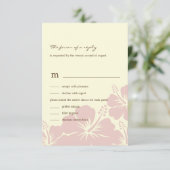 Schitterende Hibiscus Wedding RSVP-kaarten (roze) RSVP Kaartje (Staand voorkant)