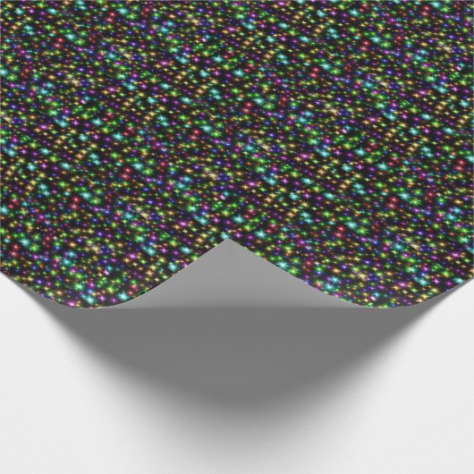 Schitterende kerstkleurrijke sparkly SParks Cadeaupapier (Hoek)