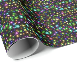 Schitterende kerstkleurrijke sparkly SParks Cadeaupapier